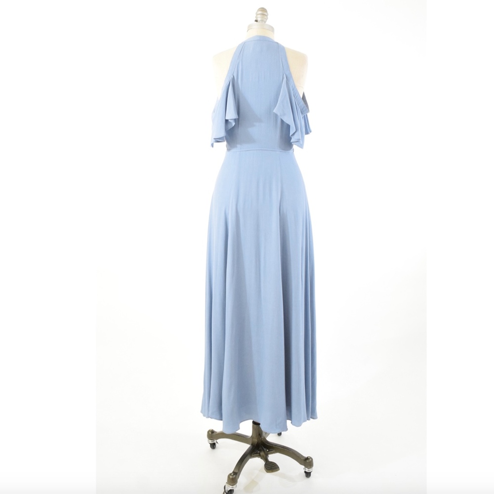 Privacy Please Cold-Shoulder Flutter Strap Gown - Picture 4 of 6